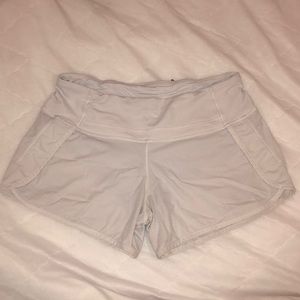 White lululemon shorts 4